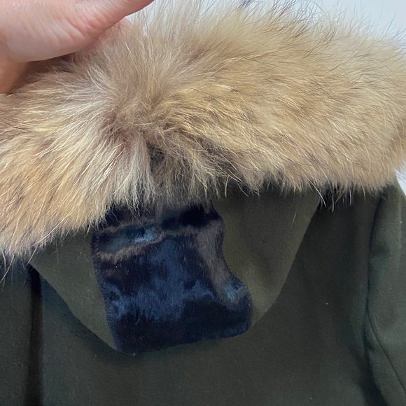 Zac Posen Genuine Raccon/ Baby Calf Fur Wool Convertible Coat US 14 / XL - Picture 11 of 16